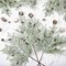 12 Pcs 18 Inch Large Christmas Pine Cones Picks (Green, White)
